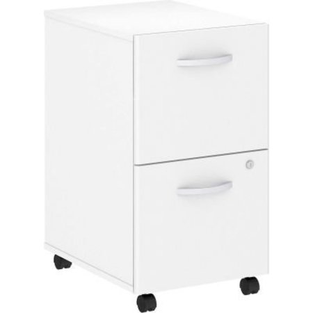 BUSH IND Bush Furniture 2-Drawer Mobile File Cabinet - White - Studio C Series SCF116WHSU